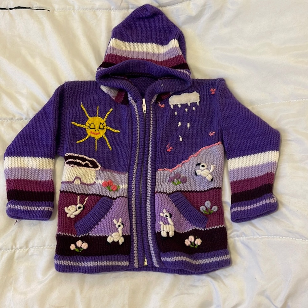 Hand made knitting jacket